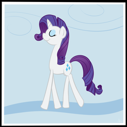 Size: 1094x1095 | Tagged: safe, artist:alexstrazse, rarity, pony, unicorn, female, horn, mare, white coat