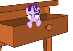 Size: 589x413 | Tagged: safe, artist:creepycurse, part of a set, starlight glimmer, pony, unicorn, drawer, drowsy drawer ponies, solo