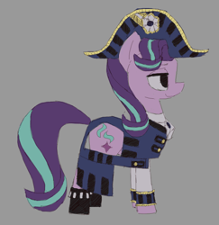 Size: 486x501 | Tagged: safe, starlight glimmer, pony, unicorn, admiral, bicorne, clothes, hat, outfit, uniform