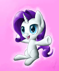 Size: 2500x3000 | Tagged: safe, artist:manearion, rarity, pony, unicorn, blank flank, filly, incoming hug, solo