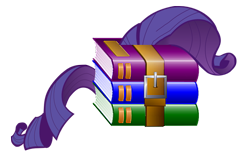 Size: 512x334 | Tagged: safe, rarity, barely pony related, pun, rarara, solo, visual pun, winrar