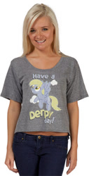 Size: 253x500 | Tagged: safe, derpy hooves, human, clothes, irl, irl human, midriff, photo, short shirt, solo, t-shirt