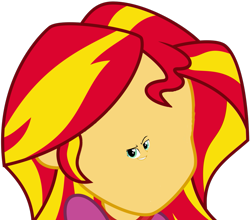 Size: 1165x1024 | Tagged: safe, artist:ambassad0r, sunset shimmer, equestria girls, rainbow rocks, .svg available, bust, faic, looking at you, portrait, shrunken face, simple background, solo, sonsot shommor, transparent background, vector, woll smoth