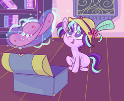 Size: 1333x1080 | Tagged: artist needed, source needed, safe, starlight glimmer, pony, unicorn, clothes, filly, hat, solo