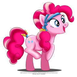 Size: 1488x1500 | Tagged: safe, artist:tiffanymarsou, pinkie pie, earth pony, pony, crystallized, female, mare, pink coat, pink mane, solo