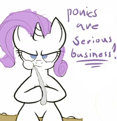 Size: 1280x1329 | Tagged: safe, artist:heir-of-rick, rarity, pony, unicorn, serious business, serious face, solo