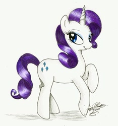 Size: 400x427 | Tagged: safe, artist:gina-su, rarity, pony, unicorn, female, horn, mare, white coat