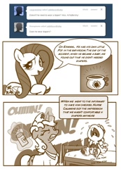 Size: 828x1196 | Tagged: safe, artist:anima-dos, discord, fluttershy, oc, pegasus, pony, age regression, ask, ask baby discord, baby discord, crying, diaper, tumblr