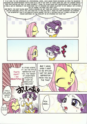 Size: 723x1024 | Tagged: safe, artist:akira bano, fluttershy, rarity, pegasus, pony, unicorn, comic, manga