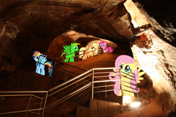 Size: 1936x1288 | Tagged: safe, artist:didgereethebrony, derpibooru import, applejack, fluttershy, pinkie pie, rainbow dash, oc, oc:didgeree, earth pony, pegasus, pony, australia, caves, jenolan caves