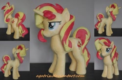 Size: 1280x842 | Tagged: safe, artist:agatrix, sunset shimmer, pony, unicorn, irl, photo, plushie, solo