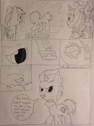 Size: 2448x3264 | Tagged: safe, artist:emenarartstudios, derpibooru import, rainbow dash, twilight sparkle, twilight sparkle (alicorn), alicorn, pegasus, pony, comic, ponified, shadow the hedgehog, sonic the hedgehog, sonic the hedgehog (series), traditional art