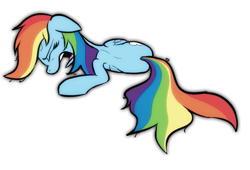 Size: 1231x835 | Tagged: artist needed, safe, artist:mr square, derpibooru import, rainbow dash, pegasus, pony, colored, crying, eyes closed, female, mare, sad, simple background, solo, transparent background