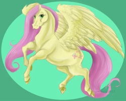 Size: 800x640 | Tagged: safe, artist:warwind, fluttershy, pegasus, pony, female, mare, pink mane, realistic, yellow coat