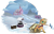 Size: 1625x1040 | Tagged: safe, artist:kittehkatbar, applejack, earth pony, pony, barrel, boots, clothes, mouth hold, scarf, shoes, simple background, snow, snow shovel, solo, sweet apple acres, transparent background, well, winter