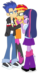 Size: 520x980 | Tagged: safe, artist:dm29, flash sentry, sunset shimmer, twilight sparkle, twilight sparkle (alicorn), alicorn, equestria girls, rainbow rocks, glasses, simple background, transparent background, trio