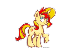 Size: 900x700 | Tagged: safe, artist:zombiewolf3ds, sunset shimmer, pony, unicorn, solo