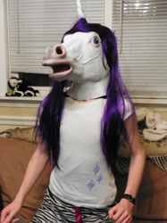 Size: 1280x1707 | Tagged: safe, rarity, human, barrfind, cosplay, hoers mask, irl, irl human, photo, solo, wtf