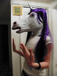 Size: 1280x1707 | Tagged: safe, rarity, human, cosplay, hoers mask, irl, irl human, photo, solo, wtf