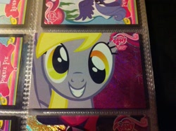 Size: 2592x1936 | Tagged: safe, derpy hooves, pony, foil cards, irl, merchandise, photo, vector