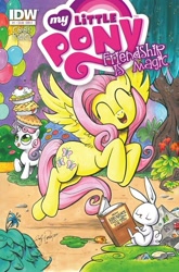 Size: 659x1000 | Tagged: safe, artist:andypriceart, idw, angel bunny, fluttershy, sweetie belle, pegasus, pony, angel is a bunny bastard, comic, cover, idw advertisement, official, official comic