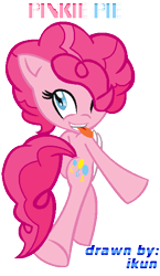 Size: 360x620 | Tagged: safe, artist:ikuntyphoon, pinkie pie, pony, afro, bipedal, cute, sonic the hedgehog (series), style emulation, tongue out