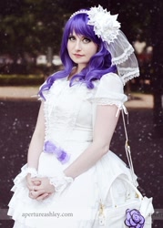 Size: 500x700 | Tagged: safe, anonymous artist, rarity, human, clothes, cosplay, dress, fashion, irl, irl human, lolita fashion, photo, solo