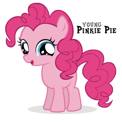 Size: 4225x4245 | Tagged: safe, artist:blackm3sh, pinkie pie, earth pony, pony, absurd resolution, filly, simple background, transparent background, vector, younger