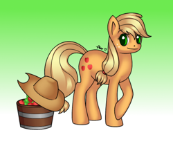 Size: 600x500 | Tagged: safe, artist:meme772, applejack, earth pony, pony, solo