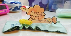 Size: 730x377 | Tagged: safe, artist:danadyu, pinkie pie, earth pony, pony, paper child, papercraft, sleeping, zzz