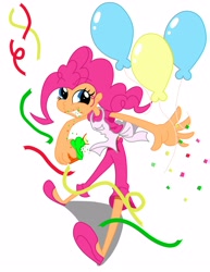 Size: 2550x3300 | Tagged: safe, artist:rockingquix, pinkie pie, balloon, humanized, skinny, solo