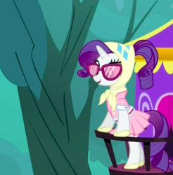 Size: 496x504 | Tagged: safe, screencap, rarity, pony, unicorn, sleepless in ponyville, camping outfit, solo