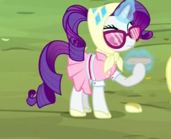 Size: 454x368 | Tagged: safe, screencap, rarity, pony, unicorn, sleepless in ponyville, camping outfit, solo