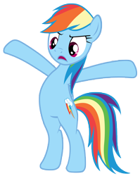 Size: 7000x8800 | Tagged: safe, artist:tardifice, derpibooru import, rainbow dash, pegasus, pony, tanks for the memories, absurd resolution, bipedal, female, hooves in air, mare, simple background, solo, standing, standing up, transparent background, vector