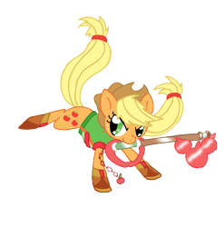 Size: 1954x1977 | Tagged: safe, artist:electric-mongoose, applejack, earth pony, pony, keyblade, kingdom hearts, simple background, solo, transparent background, vector