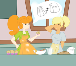 Size: 2287x2000 | Tagged: safe, artist:robynne, carrot top, derpy hooves, ditzy doo, golden harvest, humanized, muffin