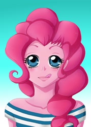 Size: 1907x2658 | Tagged: safe, artist:allymoodyneko, pinkie pie, human, clothes, female, humanized, pink hair