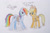 Size: 1000x659 | Tagged: safe, artist:shikogo, applejack, rainbow dash, earth pony, pegasus, pony, photo, rope, traditional art