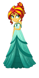 Size: 1440x2880 | Tagged: safe, artist:thecheeseburger, sunset shimmer, equestria girls, alternate hairstyle, beautiful, clothes, dress, solo