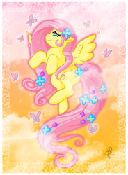 Size: 660x899 | Tagged: safe, artist:arofexdracona, fluttershy, pegasus, pony, female, mare, pink mane, solo, yellow coat