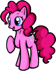 Size: 234x298 | Tagged: safe, artist:safe-test, pinkie pie, earth pony, pony, female, mare, pink coat, pink mane, simple background, solo, transparent background