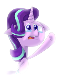 Size: 2194x2743 | Tagged: safe, artist:supercoco142, starlight glimmer, pony, unicorn, crying, floppy ears, sad, sadlight glimmer, simple background, solo, white background