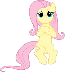 Size: 8200x9100 | Tagged: safe, artist:mihaaaa, fluttershy, pegasus, pony, the last roundup, absurd resolution, cute, hooves to the chest, looking at you, moe, on back, simple background, solo, top down, transparent background, vector