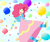 Size: 1800x1500 | Tagged: safe, artist:lilinyancatlolol, pinkie pie, balloon, female, humanized, pink hair, solo