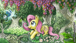 Size: 480x272 | Tagged: safe, artist:bellcountycomics, fluttershy, pegasus, pony, female, mare, pink mane, solo, yellow coat