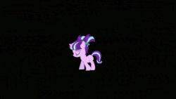 Size: 768x432 | Tagged: safe, screencap, starlight glimmer, twilight sparkle, twilight sparkle (alicorn), alicorn, pony, unicorn, the cutie re-mark, :t, animated, black background, bump, close-up, cute, eye contact, eye shimmer, eyes closed, female, filly, friends are always there for you, friendship, frown, gif, glimmerbetes, glowing horn, growing up, happy, lidded eyes, looking at each other, magic, mare, mulberry, sad, sadlight glimmer, simple background, singing, smiling, turquoise, turquoise (character), twiabetes, unnamed pony, walking