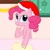 Size: 600x600 | Tagged: safe, artist:poppun, pinkie pie, earth pony, pony, christmas, hat, santa hat, solo