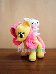 Size: 3240x4320 | Tagged: safe, artist:lemonkylie, angel bunny, fluttershy, pony, irl, photo, plushie, solo