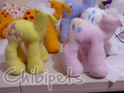 Size: 900x675 | Tagged: safe, artist:chibi-pets, applejack, fluttershy, pinkie pie, rainbow dash, rarity, headless, irl, photo, plushie, wip