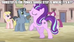 Size: 800x458 | Tagged: safe, starlight glimmer, pony, unicorn, the cutie map, equal cutie mark, goose step, image macro, meme, rosemary, starlight himmler